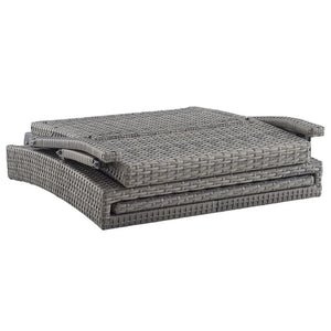 Modway Furniture Envisage Chaise Outdoor Lounge Chair - Modern Design, Weather-Resistant, Adjustable Recline & Comfort Light Gray Beige EEI-2301-LGR-BEI