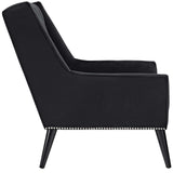 Modway Furniture Peruse Velvet Armchair Black 29.5 x 36.5 x 36.5