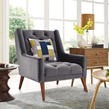 Modway Furniture Peruse Velvet Armchair Gray 29.5 x 36.5 x 36.5
