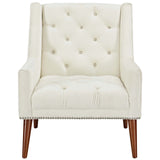 Modway Furniture Peruse Velvet Armchair Ivory 29.5 x 36.5 x 36.5