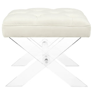 Modway Furniture Swift Bench by Modway - Plush Velvet Accent Seat with Acrylic Base for Modern Spaces, Multiple Colors EEI-2323-IVO