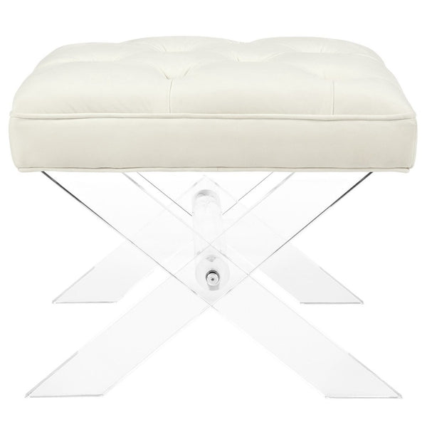 Modway Furniture Swift Bench by Modway - Plush Velvet Accent Seat with Acrylic Base for Modern Spaces, Multiple Colors EEI-2323-IVO