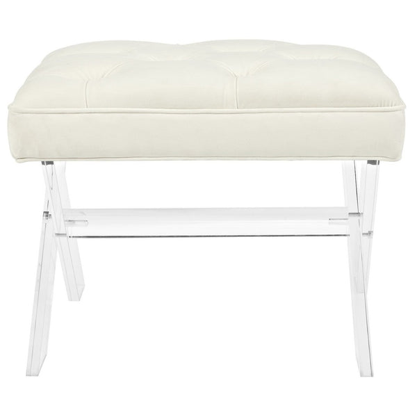 Modway Furniture Swift Bench by Modway - Plush Velvet Accent Seat with Acrylic Base for Modern Spaces, Multiple Colors EEI-2323-IVO