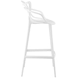 Modway Furniture Entangled Bar Stool Set of 2 White 19.5 x 42 x 43