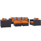 Convene Outdoor Patio Sectional Set with Pillows
