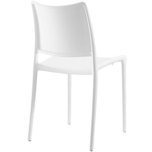 Modway Furniture Hipster Dining Side Chair Set of 2 – Contemporary Ergonomic Design for Indoor and Outdoor Use White EEI-2424-WHI-SET