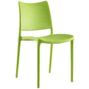 Modway Furniture Hipster Dining Side Chair Set of 4 - Contemporary, Stackable Design for Indoor & Outdoor Use Green EEI-2425-GRN-SET