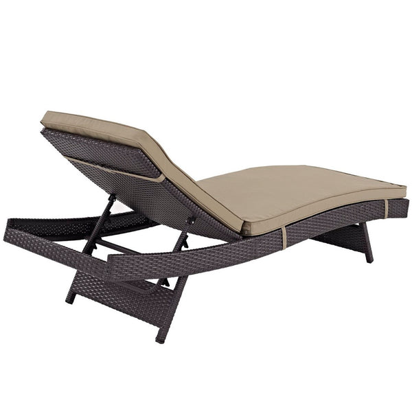 Modway Furniture Convene Outdoor Patio Chaise Set of 2 - Stylish, Durable, Adjustable Loungers for Ultimate Relaxation Espresso Mocha EEI-2428-EXP-MOC-SET