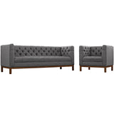 Modway Furniture Panache Living Room Set Upholstered Fabric Set of 2 EEI-2437-DOR-SET