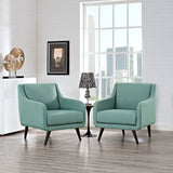 Modway Furniture Verve Armchairs Set of 2 Laguna 30.5 x 36 x 34.5