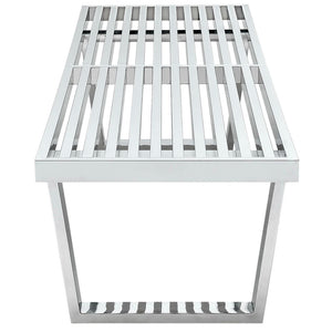 Modway Furniture Sauna 5' Stainless Steel Bench - Mid-Century Modern Design, Versatile Seating for Home & Commercial Use EEI-246-SLV