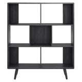 Modway Furniture Transmit 7 Shelf Wood Grain Bookcase Charcoal 11.5 x 45 x 52.5