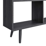 Modway Furniture Transmit 7 Shelf Wood Grain Bookcase Charcoal 11.5 x 45 x 52.5