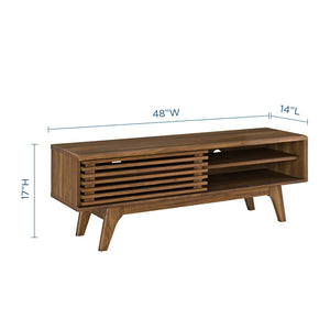 Modway Furniture Render 48" TV Stand by Modway - Mid-Century Modern Design with Stylish Storage & Ventilation Features Walnut EEI-2539-WAL