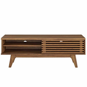 Modway Furniture Render 48" TV Stand by Modway - Mid-Century Modern Design with Stylish Storage & Ventilation Features Walnut EEI-2539-WAL