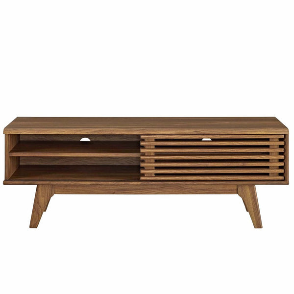 Modway Furniture Render 48" TV Stand by Modway - Mid-Century Modern Design with Stylish Storage & Ventilation Features Walnut EEI-2539-WAL