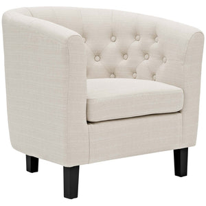 Modway Furniture Prospect Upholstered Armchair - Vintage Elegance Meets Modern Comfort with Timeless Button Tufting Beige EEI-2551-BEI