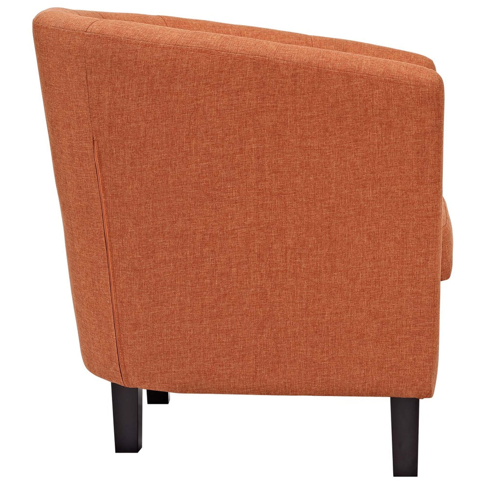 Modway Furniture Prospect Upholstered Armchair - Vintage Elegance Meets Modern Comfort with Timeless Button Tufting Orange EEI-2551-ORA