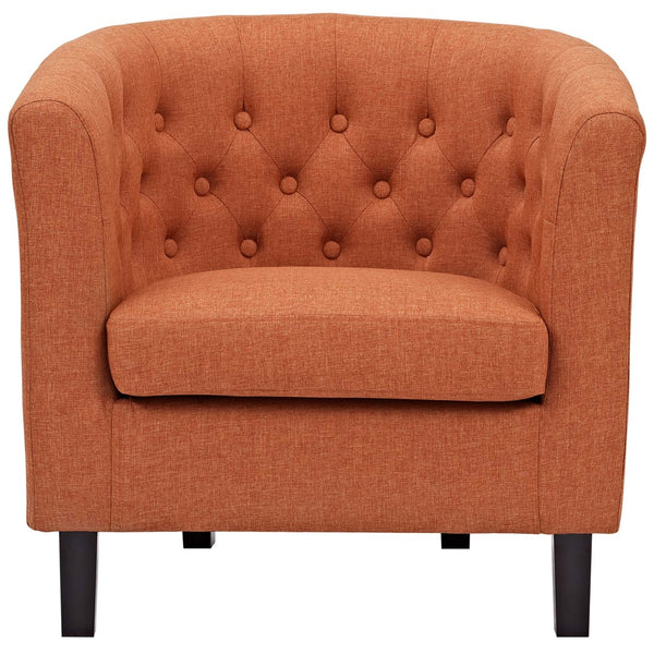 Modway Furniture Prospect Upholstered Armchair - Vintage Elegance Meets Modern Comfort with Timeless Button Tufting Orange EEI-2551-ORA