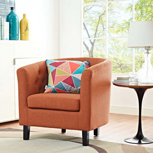 Modway Furniture Prospect Upholstered Armchair - Vintage Elegance Meets Modern Comfort with Timeless Button Tufting Orange EEI-2551-ORA