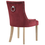 Modway Furniture Pose Performance Velvet Dining Chair Maroon 24.5 x 21.5 x 36