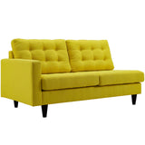 Modway Furniture Empress Left-Facing Upholstered Fabric Loveseat Sunny 34 x 64.5 x 34