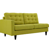 Modway Furniture Empress Left-Facing Upholstered Fabric Loveseat Wheatgrass 34 x 64.5 x 34