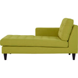 Modway Furniture Empress Left-Arm Upholstered Fabric Chaise Wheatgrass 35.0 x 63.5 x 35
