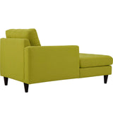 Modway Furniture Empress Left-Arm Upholstered Fabric Chaise Wheatgrass 35.0 x 63.5 x 35