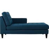 Modway Furniture Empress Right-Arm Upholstered Fabric Chaise Azure 63.5 x 35.0 x 35.5