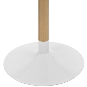 Modway Furniture Whirl Round Dining Table - Modern Matte MDF Top, Solid Birch Support & Stable Steel Base for Dining EEI-2666-WHI-SET