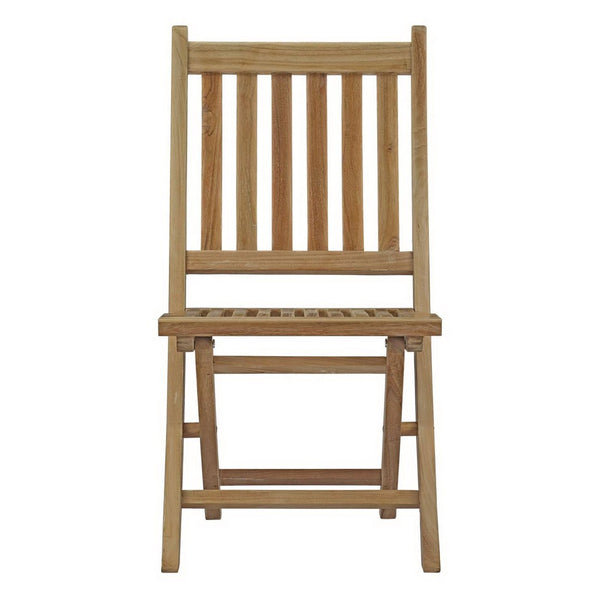 Modway Furniture Marina Teak Folding Chair – Stylish, Weather-Resistant Outdoor Seating for Patio & Poolside Relaxation EEI-2702-NAT