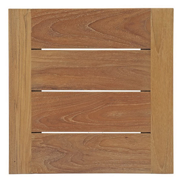 Modway Furniture Upland Outdoor Teak Side Table - Modern Design for Patios, Balconies, and Poolside Retreats, Durable EEI-2709-NAT