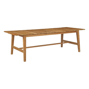 Modway Furniture Dorset Outdoor Patio Teak Dining Table Natural 98.5 x 39.5 x 30.5