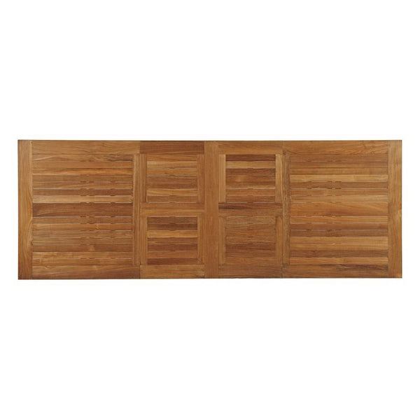 Modway Furniture Marina Extendable Teak Dining Table – Durable Outdoor Elegance for Gatherings & Alfresco Dining EEI-2714-NAT