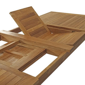 Modway Furniture Marina Extendable Teak Dining Table – Durable Outdoor Elegance for Gatherings & Alfresco Dining EEI-2714-NAT