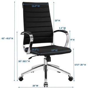 Modway Furniture Jive Highback Office Chair - Ergonomic Comfort with Stylish Design for Modern Workspaces and Meetings Black EEI-272-BLK