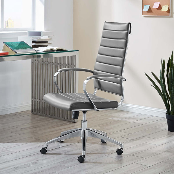 Modway Furniture Jive Highback Office Chair - Ergonomic Comfort with Stylish Design for Modern Workspaces and Meetings Gray EEI-272-GRY