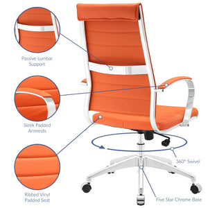 Modway Furniture Jive Highback Office Chair - Ergonomic Comfort with Stylish Design for Modern Workspaces and Meetings Orange EEI-272-ORA