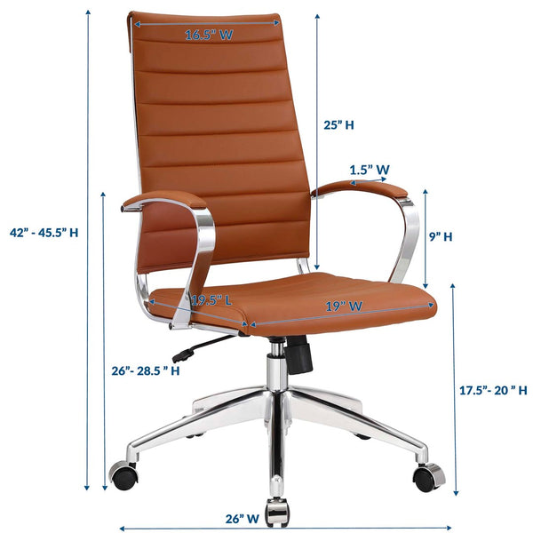 Modway Furniture Jive Highback Office Chair - Ergonomic Comfort with Stylish Design for Modern Workspaces and Meetings Terracotta EEI-272-TER