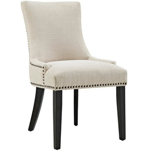 Modway Furniture Marquis Fabric Dining Side Chair Set of 2 - Stylish Comfort with Nailhead Trim and Tapered Legs Beige EEI-2746-BEI-SET