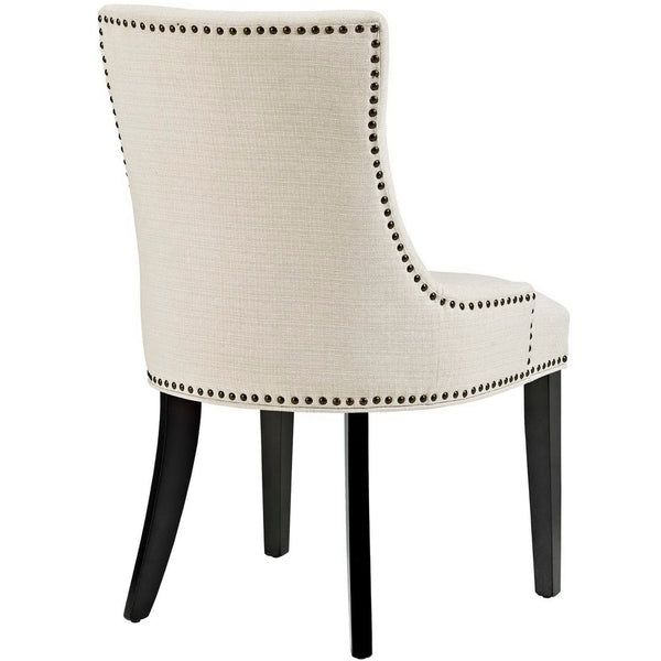 Modway Furniture Marquis Fabric Dining Side Chair Set of 2 - Stylish Comfort with Nailhead Trim and Tapered Legs Beige EEI-2746-BEI-SET