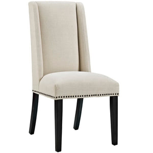 Modway Furniture Baron Dining Chair Set of 2 - Elegant Beige Upholstered Chairs with Nailhead Trim & Comfort Design EEI-2748-BEI-SET