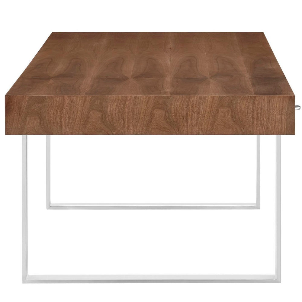 Modway Furniture Tinker Office Desk by Modway - Stylish Walnut Workspace with Ample Storage & Modern Design Elements EEI-293-WAL
