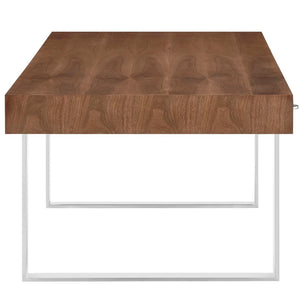 Modway Furniture Tinker Office Desk by Modway - Stylish Walnut Workspace with Ample Storage & Modern Design Elements EEI-293-WAL