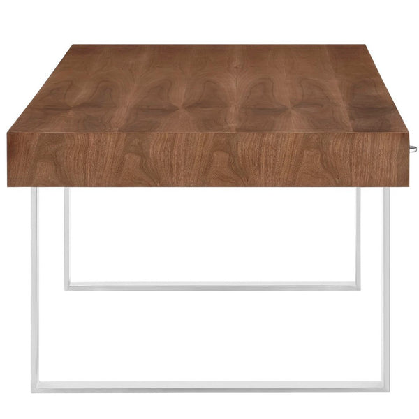 Modway Furniture Tinker Office Desk by Modway - Stylish Walnut Workspace with Ample Storage & Modern Design Elements EEI-293-WAL