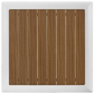 Modway Furniture Stance Outdoor Side Table - Modern Aluminum Patio Accent, Weather-Resistant, Sleek Design, Versatile EEI-3022-WHI-NAT