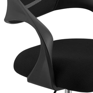 Modway Furniture Thrive Mesh Drafting Chair - Ergonomic Support, Breathable Comfort, and Smooth Mobility for Productivity Black EEI-3040-BLK