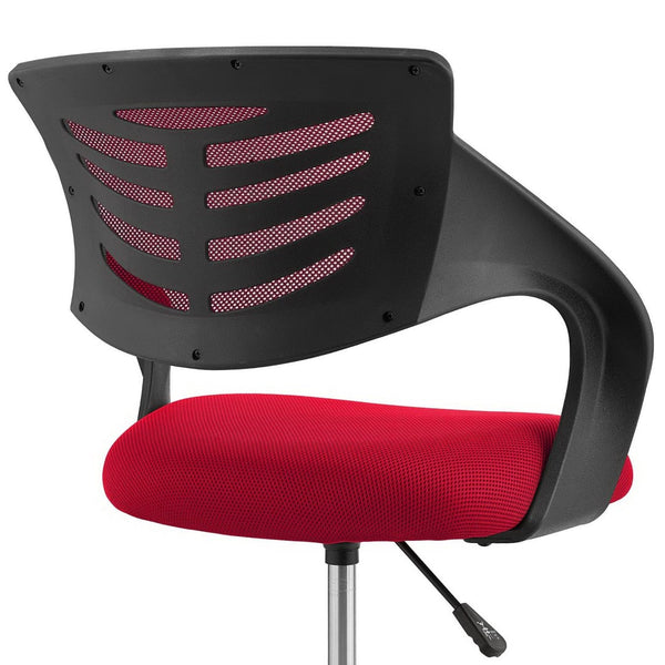 Modway Furniture Thrive Mesh Drafting Chair - Ergonomic Support, Breathable Comfort, and Smooth Mobility for Productivity Red EEI-3040-RED