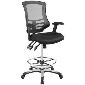 Modway Furniture Calibrate Ergonomic Mesh Drafting Chair - Adjustable, Comfortable & Stylish for Tall Workspaces EEI-3043-BLK